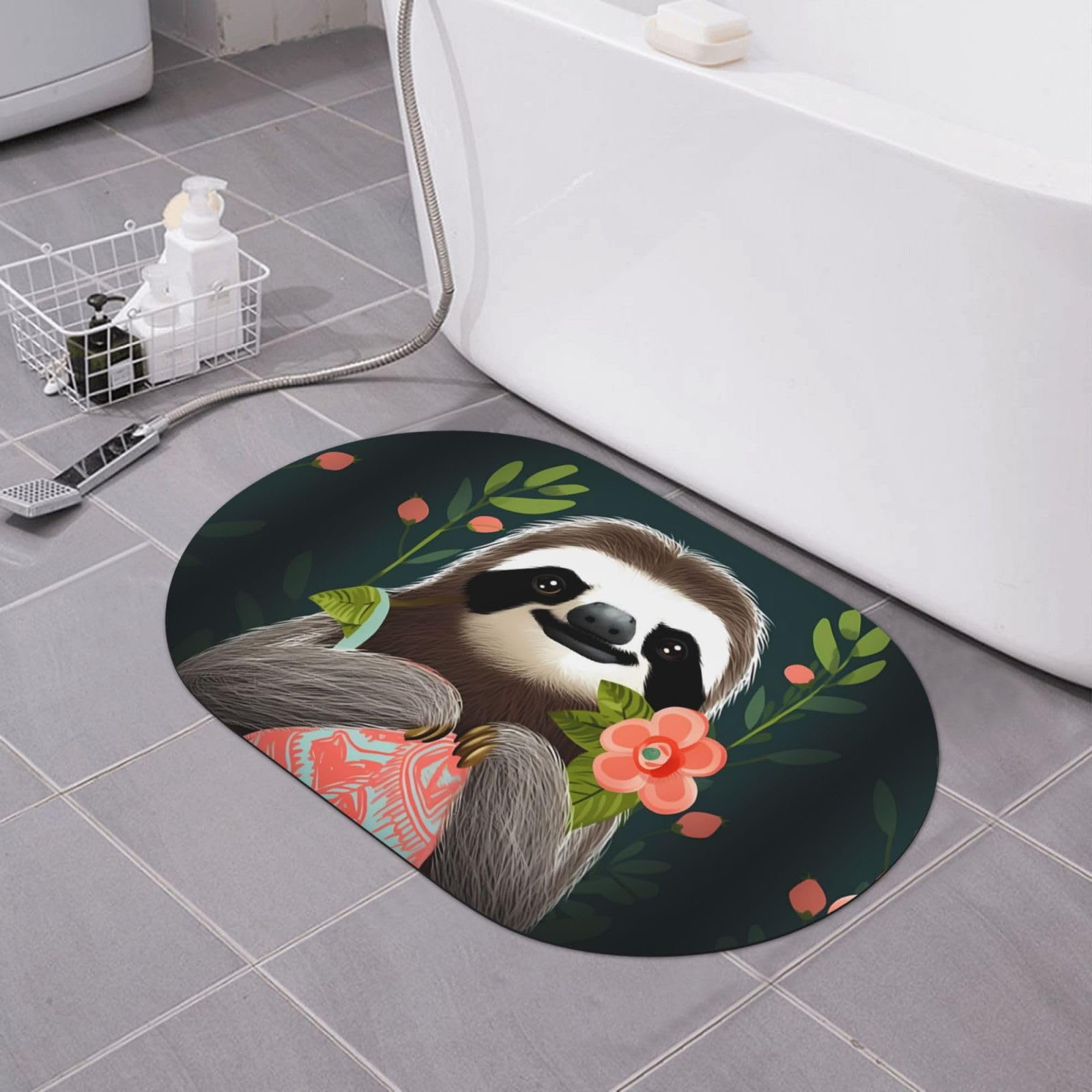 Tapis salle de bain antidérapant pour douche et sortie de bain
