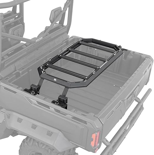 KEMIMOTO Rear Cargo Rack Adjustable Compatible with Can-Am Defender & Defender Max 2016-2024 Storage Cargo Carrier Bed Rack Heavy Duty Aluminium Accessories