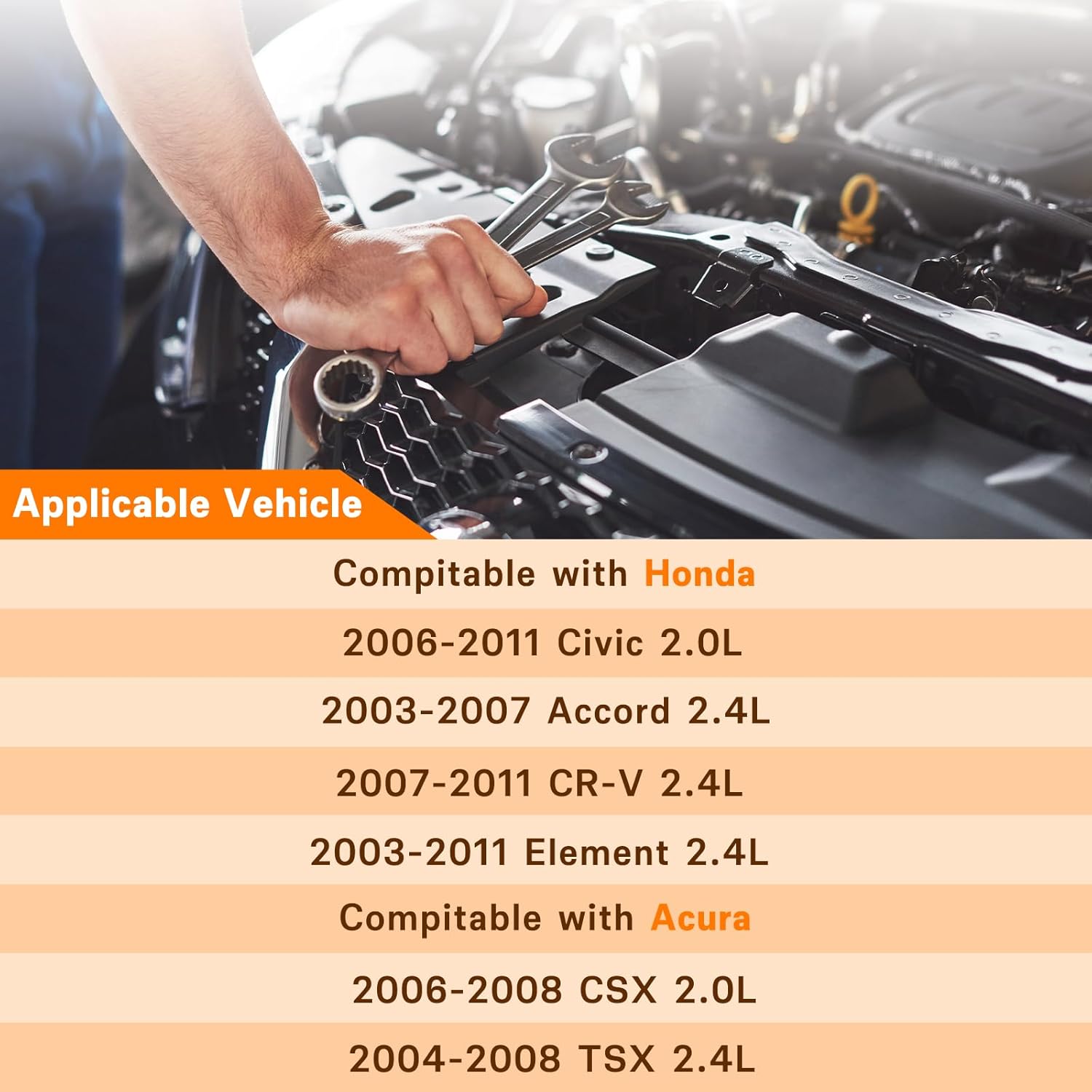 New Alternator Compatible with Civic 2.0 2006-2011, Honda Accord 2.4 2003-2007, TSX 2.4L 04-08, Acura CSX 2.0L 06-08, Element 2003-2011, 2.4L CRV 2007-2011,13980N 31100RAAA01, 31100-RAA-A01