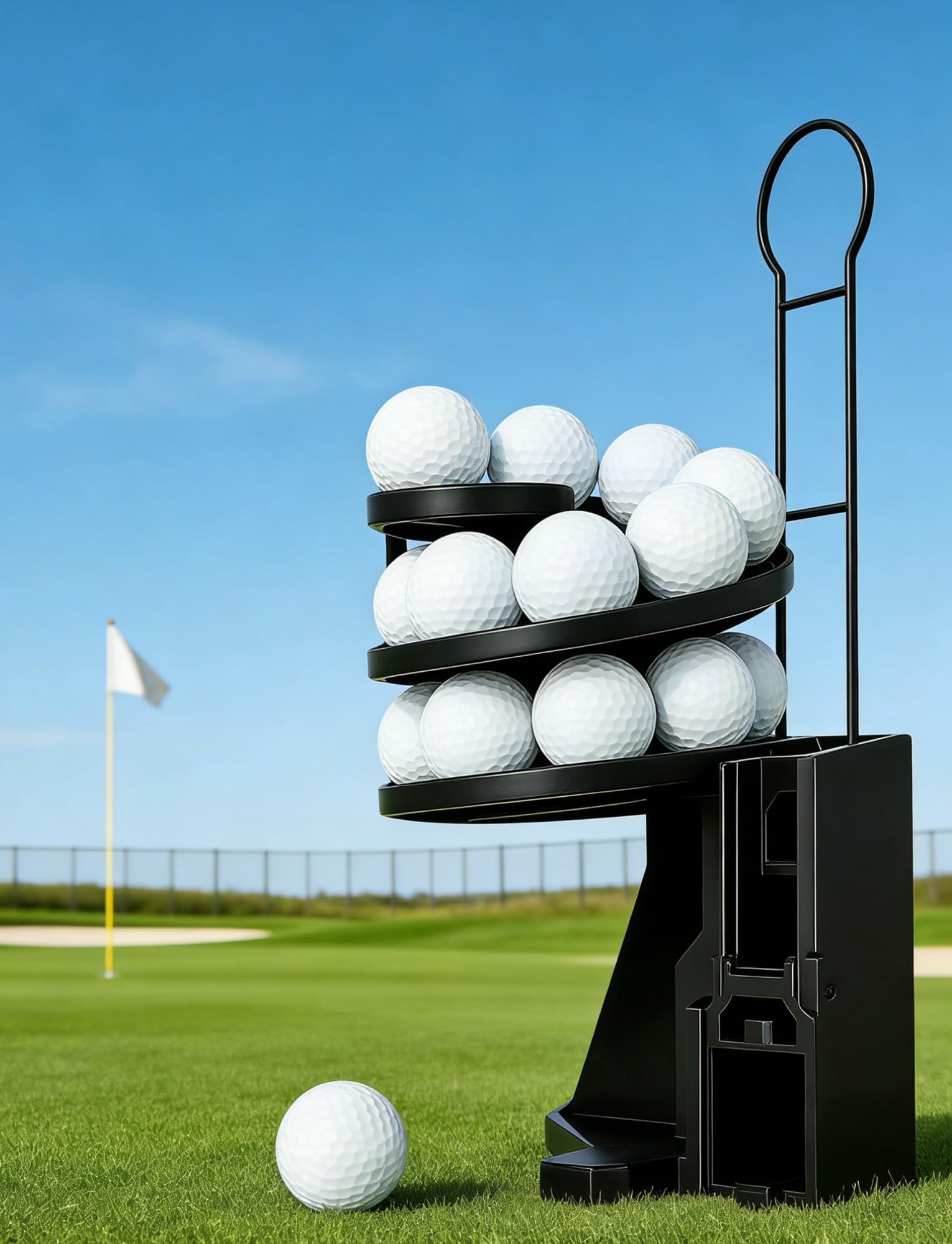 Automatyczny dozownik piłek golfowych, pojemność 25 piłek, przenośna wyrzutnia golfowa do treningu wewnątrz i na zewnątrz