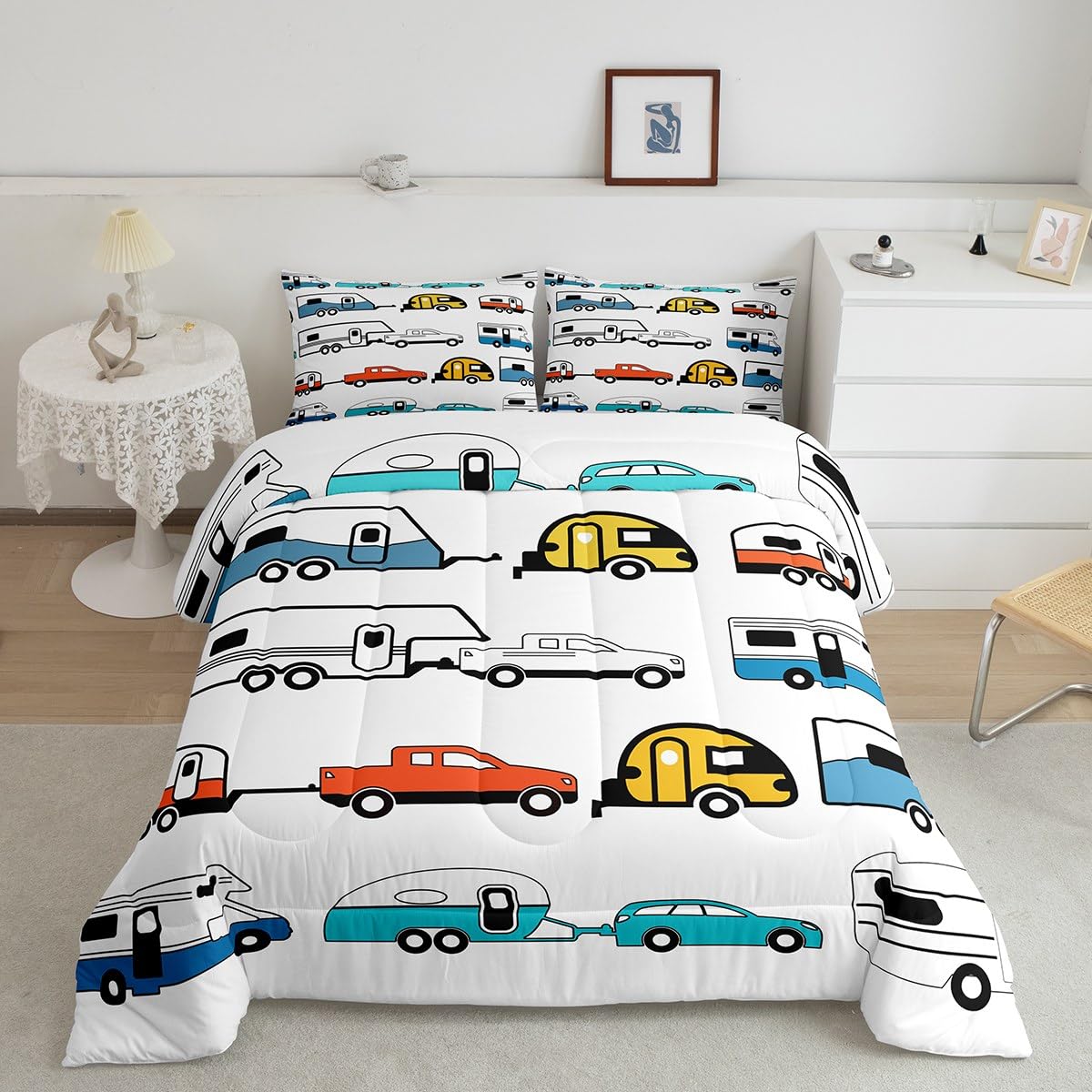 Erosebridal Samurai Comforter - Sunset Print Full -8