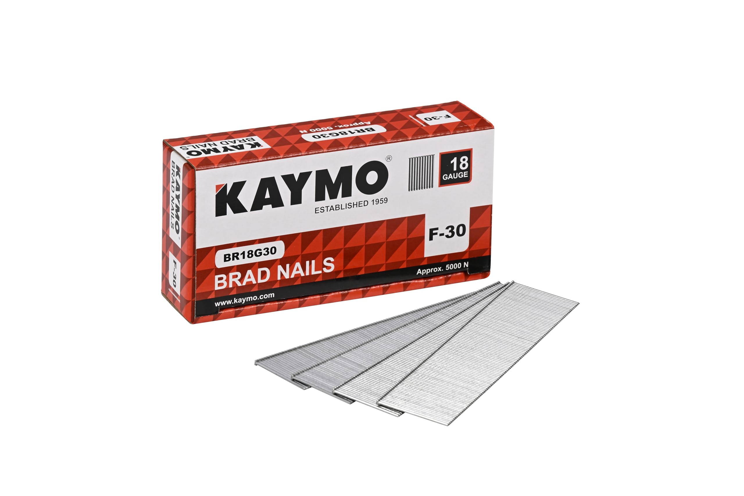 Kaymo 18G Brad Nails - 5000 Pack -1 Kaymo 18G Brad Nails - 5000 Pack -1
