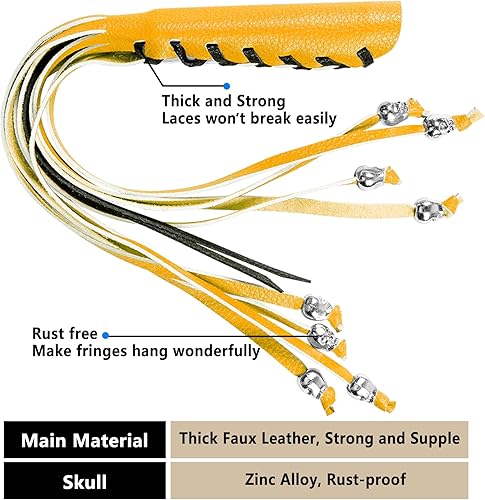 Miniatura 2 de Dream Apparel Fundas de piel sintética para palanca de motocicleta con flecos, fundas de embrague de freno de motocicleta con flecos