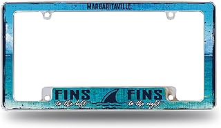 Rico Industries Margaritaville 12" x 6" Chrome All Over Automotive License Plate Frame for Car/Truck/SUV