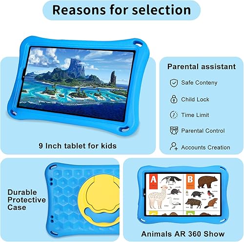 Miniatura 5 de DEERTiME Tableta para Niños Android 15 Tabletas de 9 pulgadas para Niños, Octa-Core, 12GB+32GB+1TB, Pantalla IPS 1340 x 800 Tablet para Niños