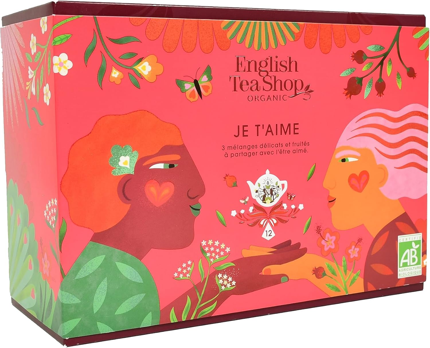 English Tea Shop Coffret assortiment thés et infusions bio JE T'AIME