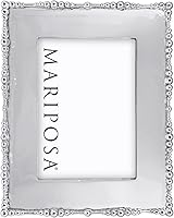 Vista 1 de Mariposa Marco grabable Pearl Drop 5x7, plateado