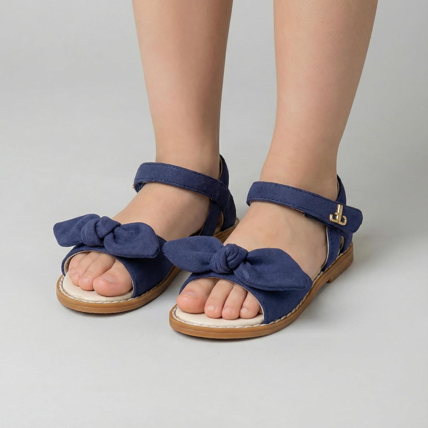 THEE BRON Toddler Girls Sandals Wedding Flower Girl Dress Shoes Summer Open Toe Flats