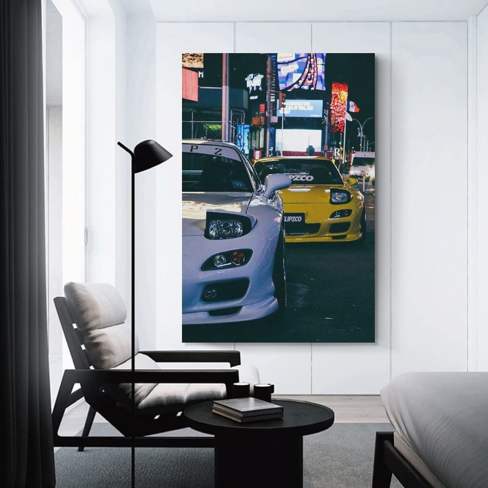 Amazon.co.jp: Fbroceh JDM カーポスター イエロー Rx7 Vs ホワイト