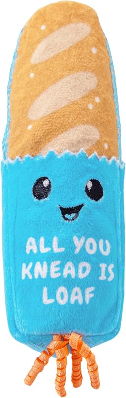 Loaf Kicker Interactive Cat Toy with Catnip & Dental Mesh, 6.5" | Plush Body for Bunny Kicking, Supports Clean Teeth & Massages Gums, Ribbon Accent, Enrichment for Cats & Kittens