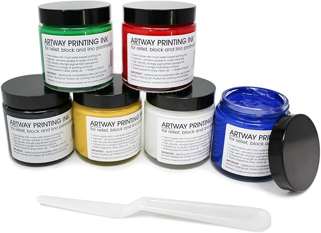 Artway Printing Ink 120ml - for Relief, Block and lino printmaking - Mixed