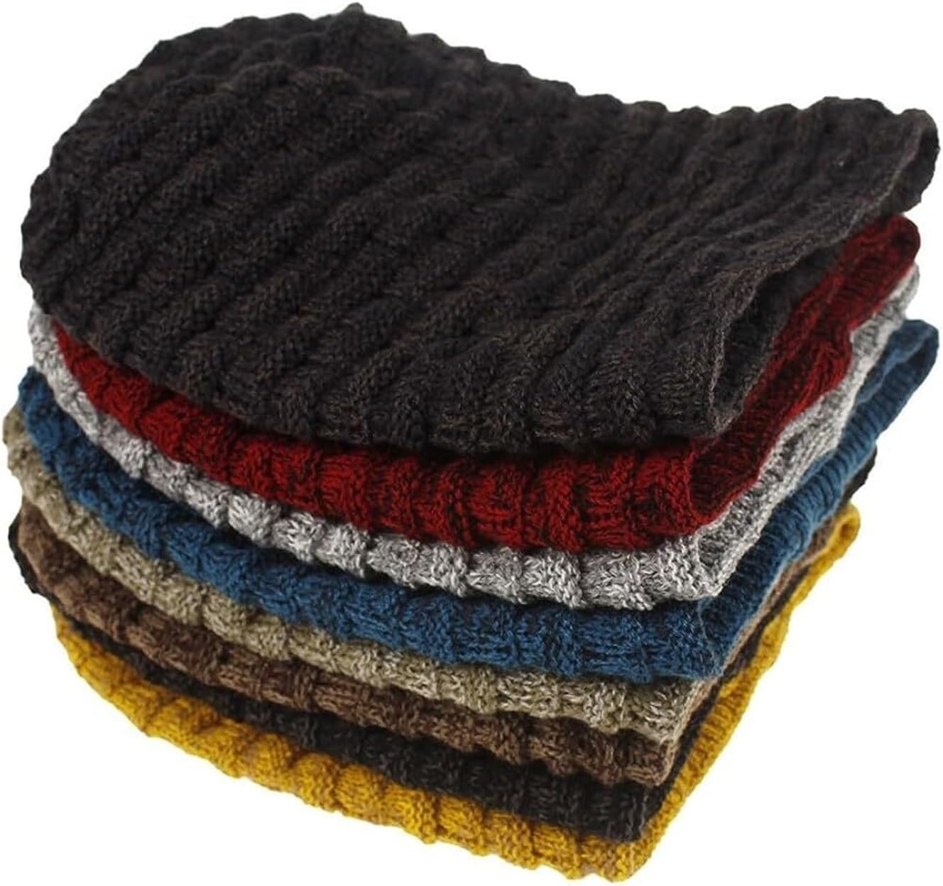 Cappello Uomo Donna Invernale Cappello Per Uomo Donna Inverno Caldo Termico Invernale In Pile Cappello Lavorato A Maglia Slouchy Spesso Berretto Con Teschio Berretto Invernale Uomo Donna ( Color : F ,