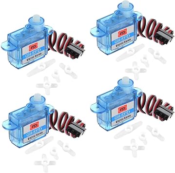 GH-S37D Ultra-Light Micro Servo - Mini Small 3.7g Digital Servo Motor for RC Car Plane Helicopter & Boat for Arduino, Raspberry Pi, Pack of 4