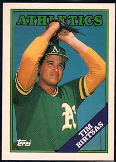 1988 Topps Tiffany #501 Tim Birtsas NM-MT Oakland Athletics Baseball