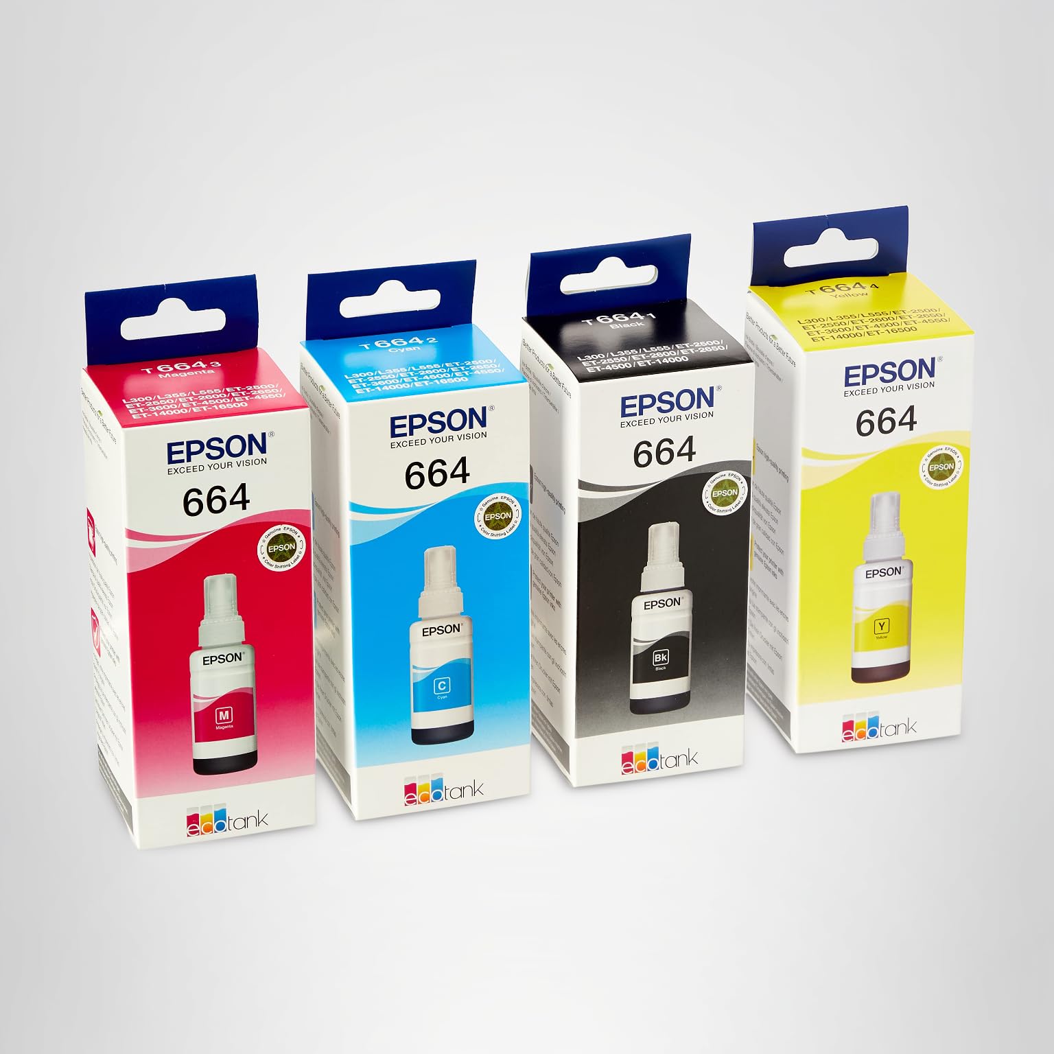 Amazon.com: EPSON Original Refill Ink Set (T6641 T6642 T6643 T6644