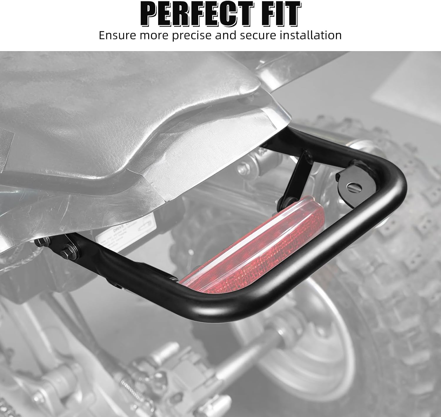 NICECNC Rear Grab Bar Compatible with Honda TRX450R Kick Start 2006-2009, TRX450ER Electric Start 2006-2014, Replacement for 81200-HP1-600