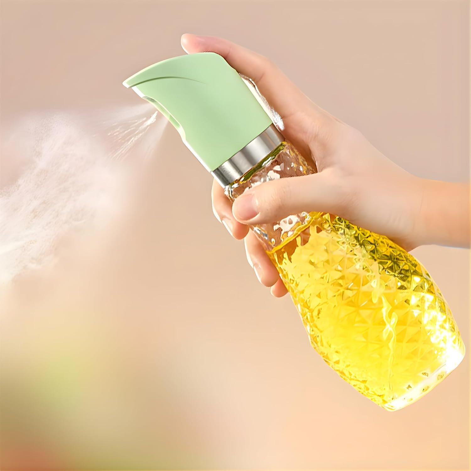 ELM & ASH Glass Olive Oil Sprayer for Cooking, 260ml Fine Mist Spray Bottle for Air Fryer, Salad, Vinegar & BBQ