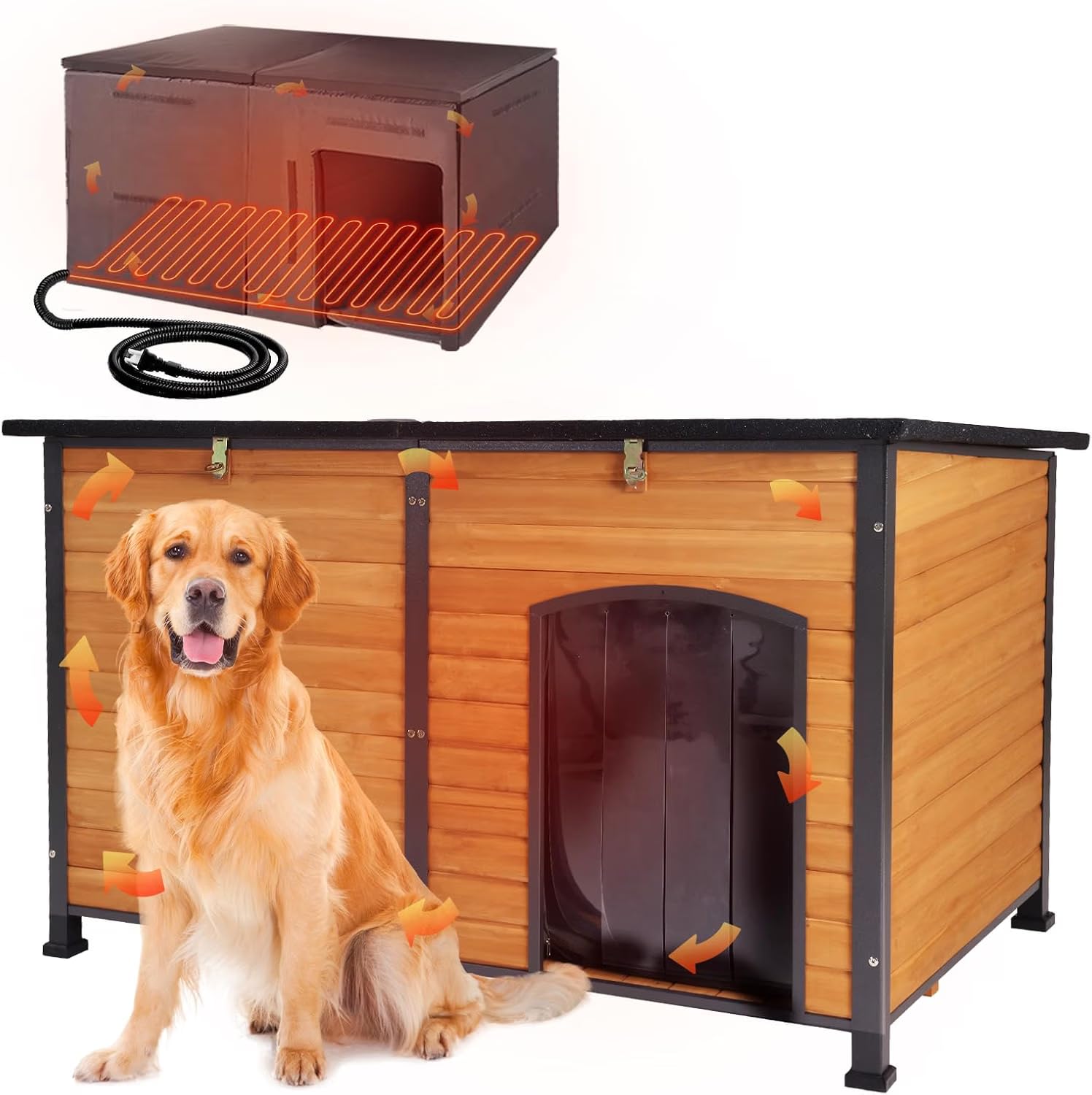 Aivituvin Dog House Outdoor Heated, 59