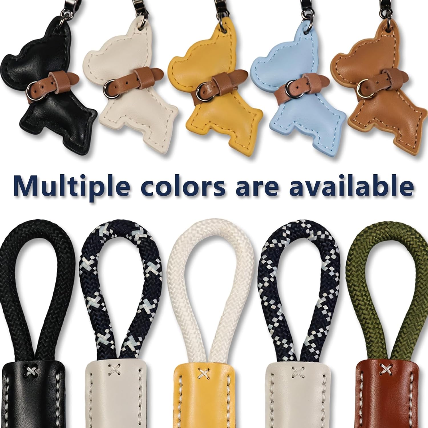 LABBYWAY French Bulldog Car Key chain - Leather Dog Bag Charm image 4