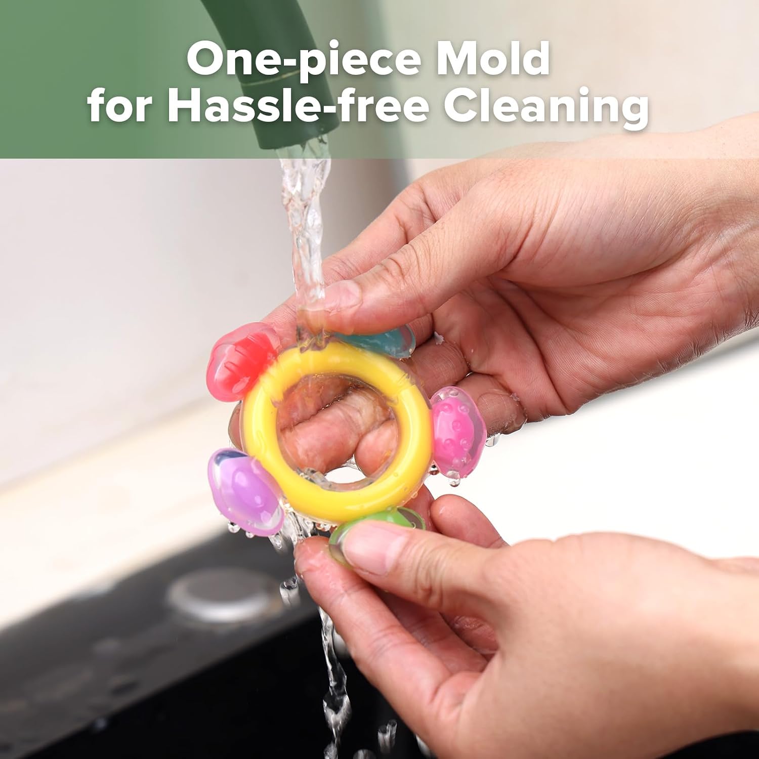 Haakaa Silicone Ferris Wheel Teether - Freezer Teething Toy for Babies 3-6 Months - Safe Soothing Cold Relief - BPA Free Silicone -1 Pack