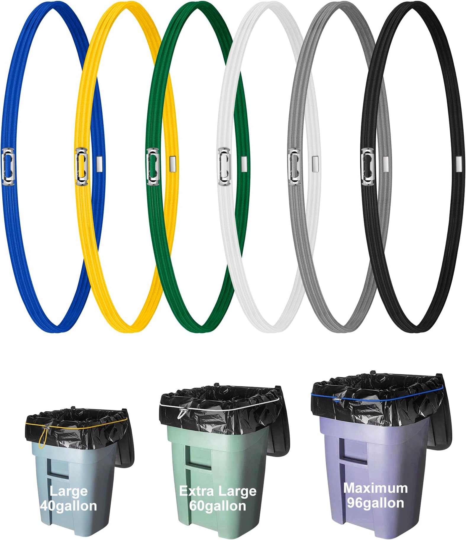 Plasticplace Rubber Bands for 9596 Gallon Trash Cans, 30