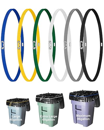 Bandas de goma grandes para cubo de basura para cubos de basura extra grandes de 40 a 96 galones, bandas de goma para botes de basura al aire libre,