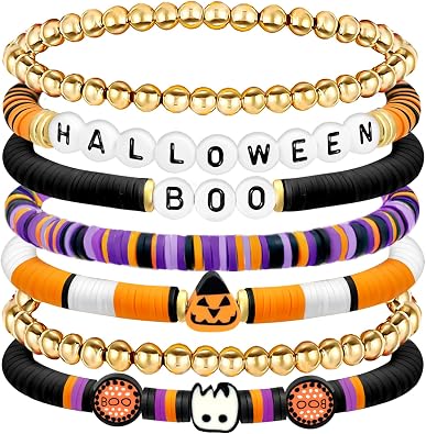 Christmas Bracelet for Women Elastic Stackable Letter Christmas Bracelets Bulk Clay Bead Bracelet Xmas Heishi Surfer Bracelets Set Y2K Party Jewelry Holiday Gifts