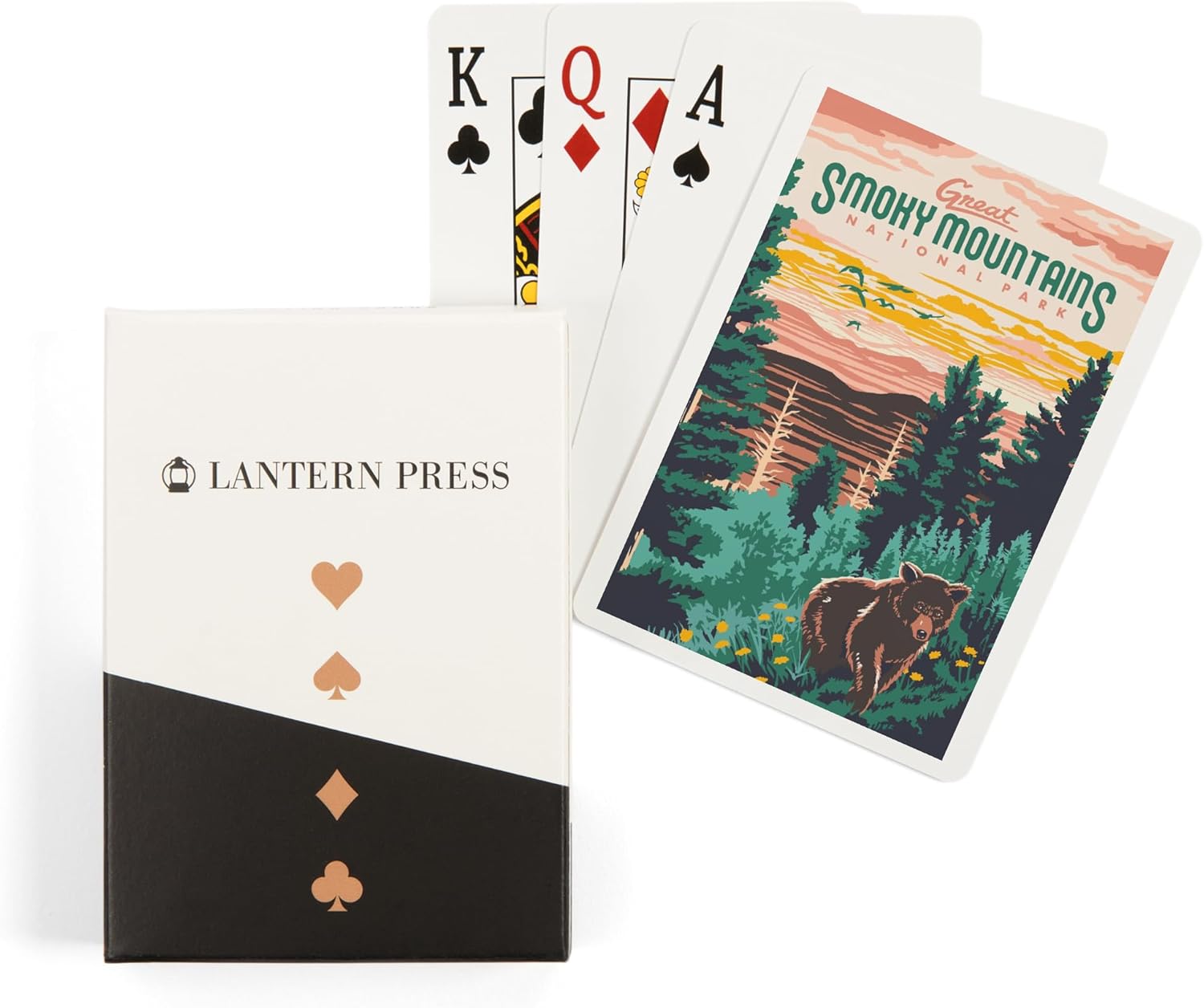 Lantern Press Great Smoky Mountains National Park, Explorer Series, 52 Playing Cards for Adults, Poker Size Card Deck