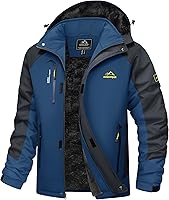 Vista 22 de MAGCOMSEN Men's Winter Jacket Water Resistant Ski Snow Coat Warm Fleece Parka Raincoats with Hood Multi-Pockets