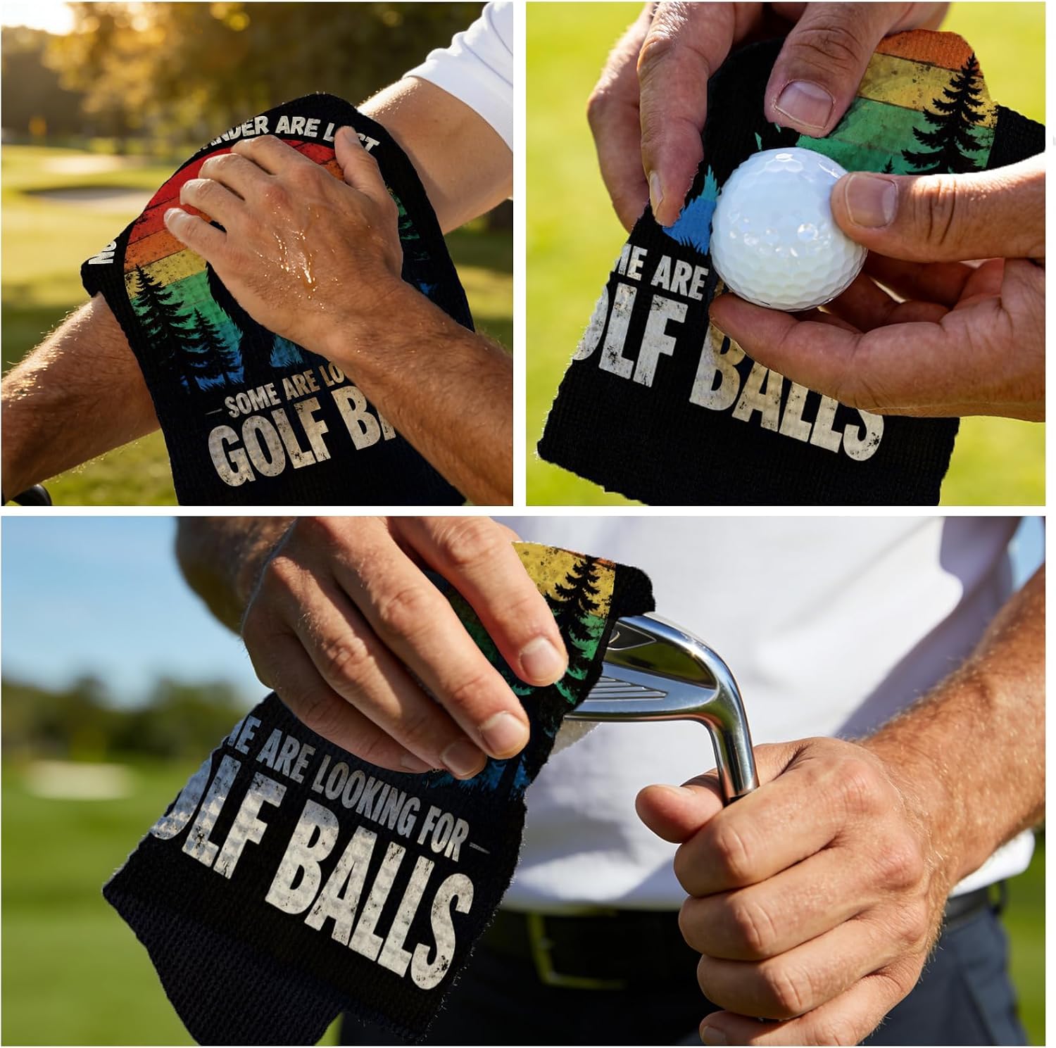 CUTHOLLOW Savages Golf Towel, Funny Microfiber Golf Accessories image 4