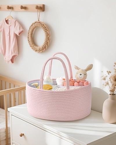 Vista 66 de Maliton Organizador de pañales para bebé, cuerda de algodón para cambiador, almacenamiento de guardería, artículos imprescindibles para bebé recién