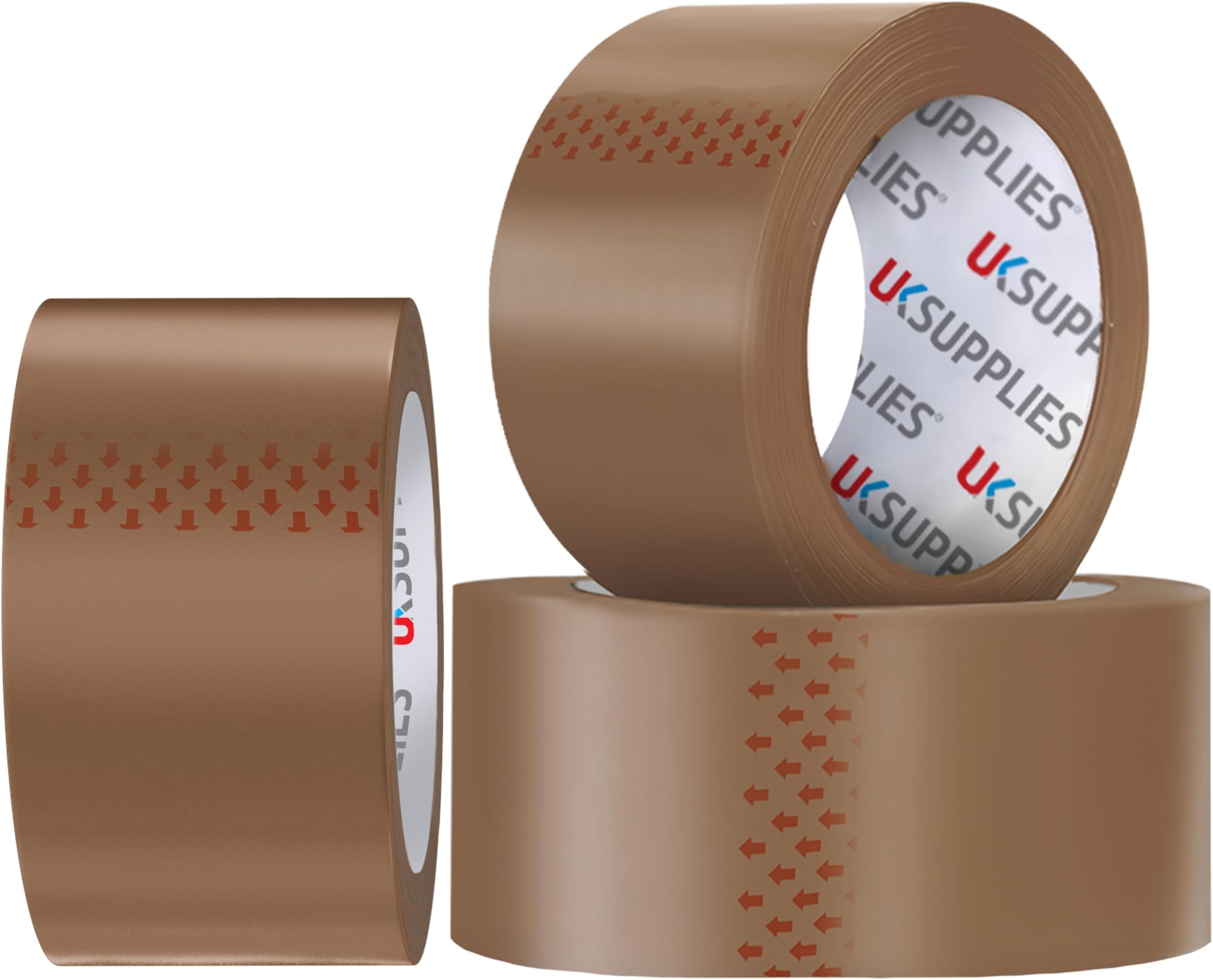 3 Rolls LOW NOISE Premium Brown Packaging Tape (All Pack Sizes) 48MM X 66M Extra Strong Secure Sticky Adhesive Durable Parcel Sealing Tape for Packing Boxes & Moving Houses