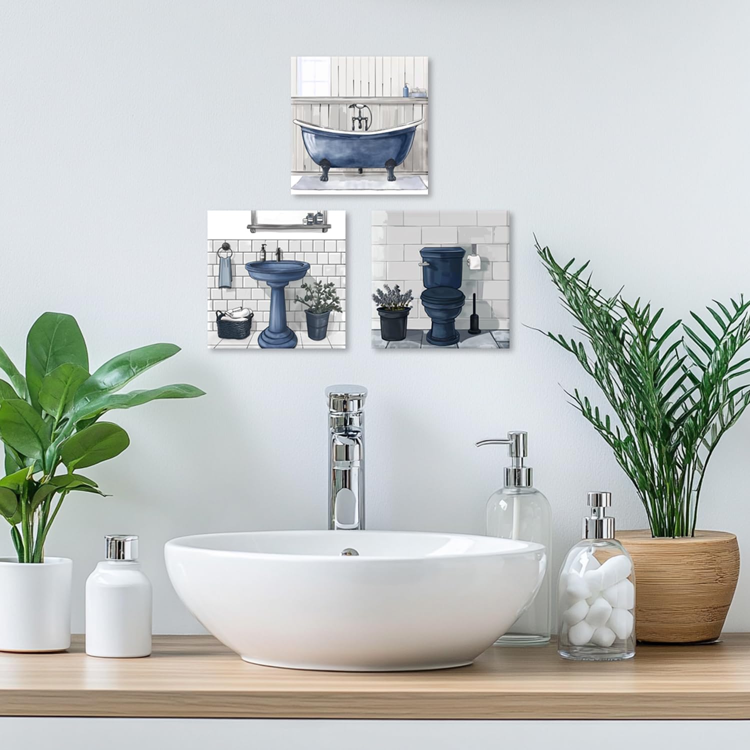 Amazon.com: YMXZHUANSH 3 Piece Bathroom Wall Art Bath Tub Canvas