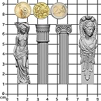 Vista 5 de Molde de Arte para Arcilla de Secado al Aire de Policlay, Yeso, Columna Decorativa y Estatua Escultórica