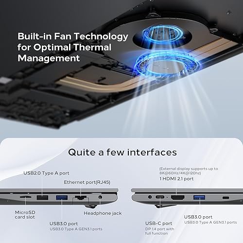 Miniatura 7 de OTVOC Laptop Windows 11 Pro de 16 pulgadas, VocBook 16, Intel 12 generación N95, hasta 3.4 GHz, 16 GB DDR5 RAM, 1 TB PCIE NVME SSD, 16 pulgadas FHD