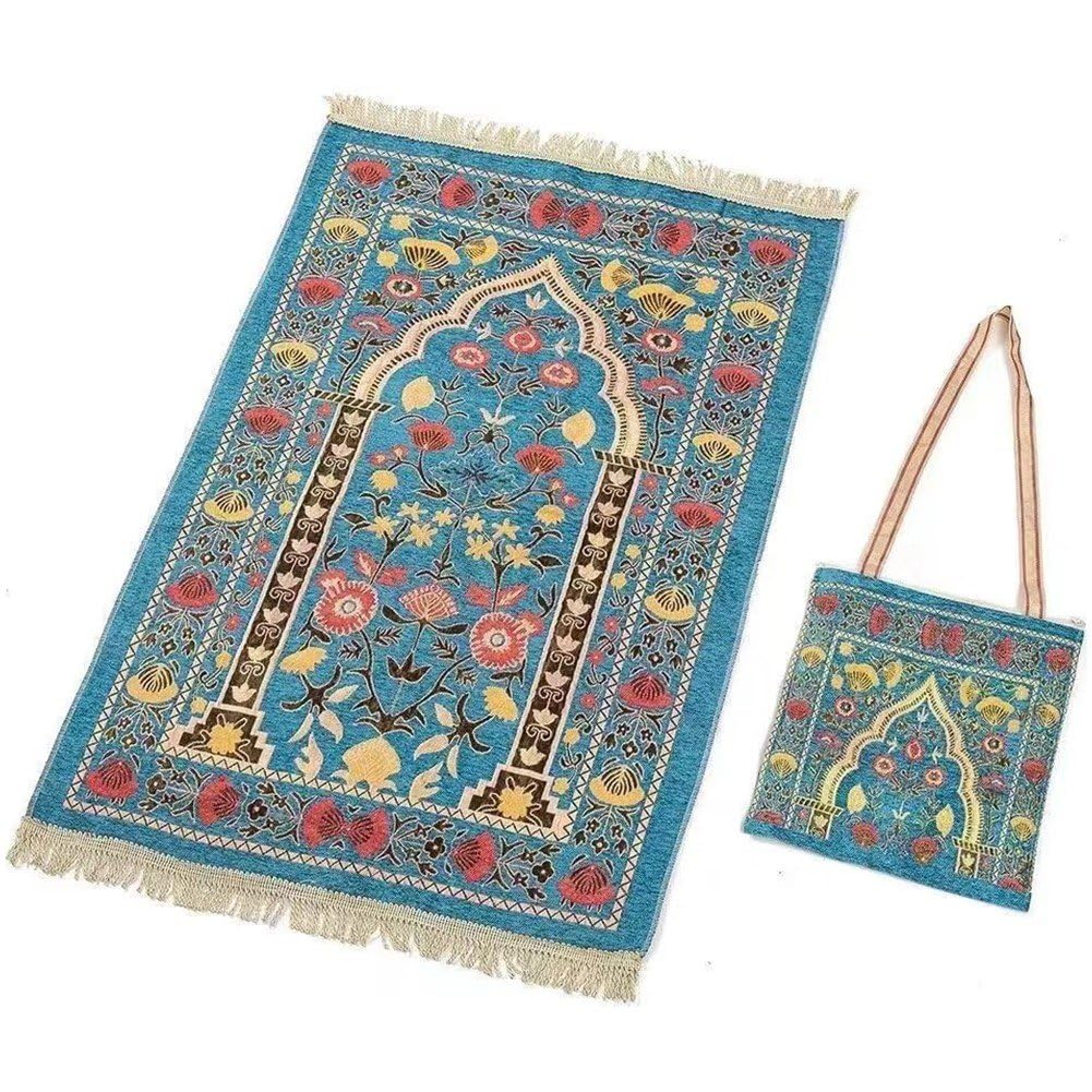 Tapis de prière musulman 70x110cm tapis islamique couverture portable Hrippy