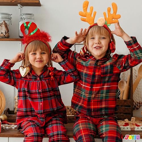 Miniatura 8 de Paquete de 8 diademas navideñas de Joyin Toy con diseños diferentes para Navidad y fiestas de día festivo en talla única