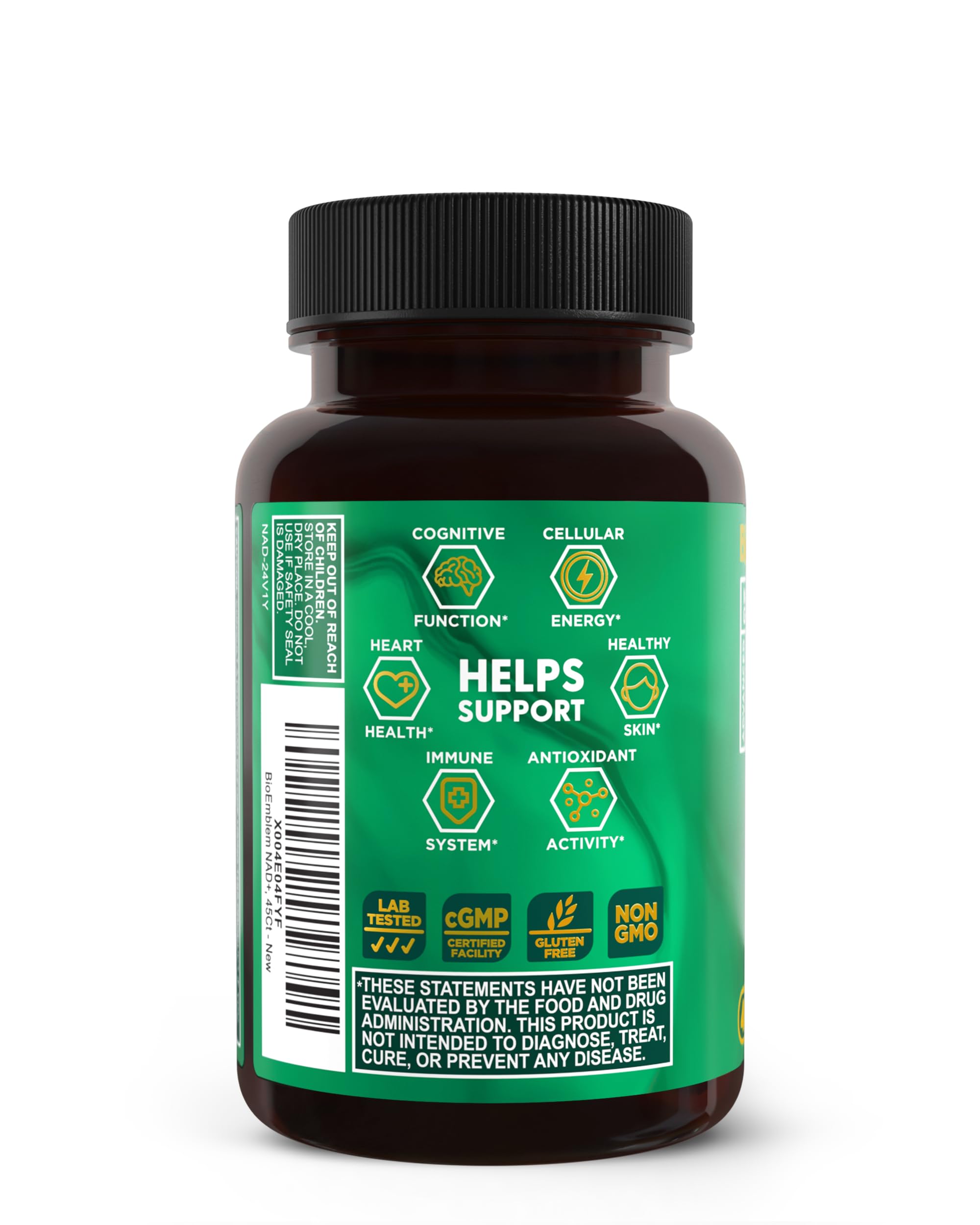 BioEmblem NAD+ - 300mg Nicotinamide Riboside, CoQ10 & Resveratrol, 45 Caps — Amazon image 7