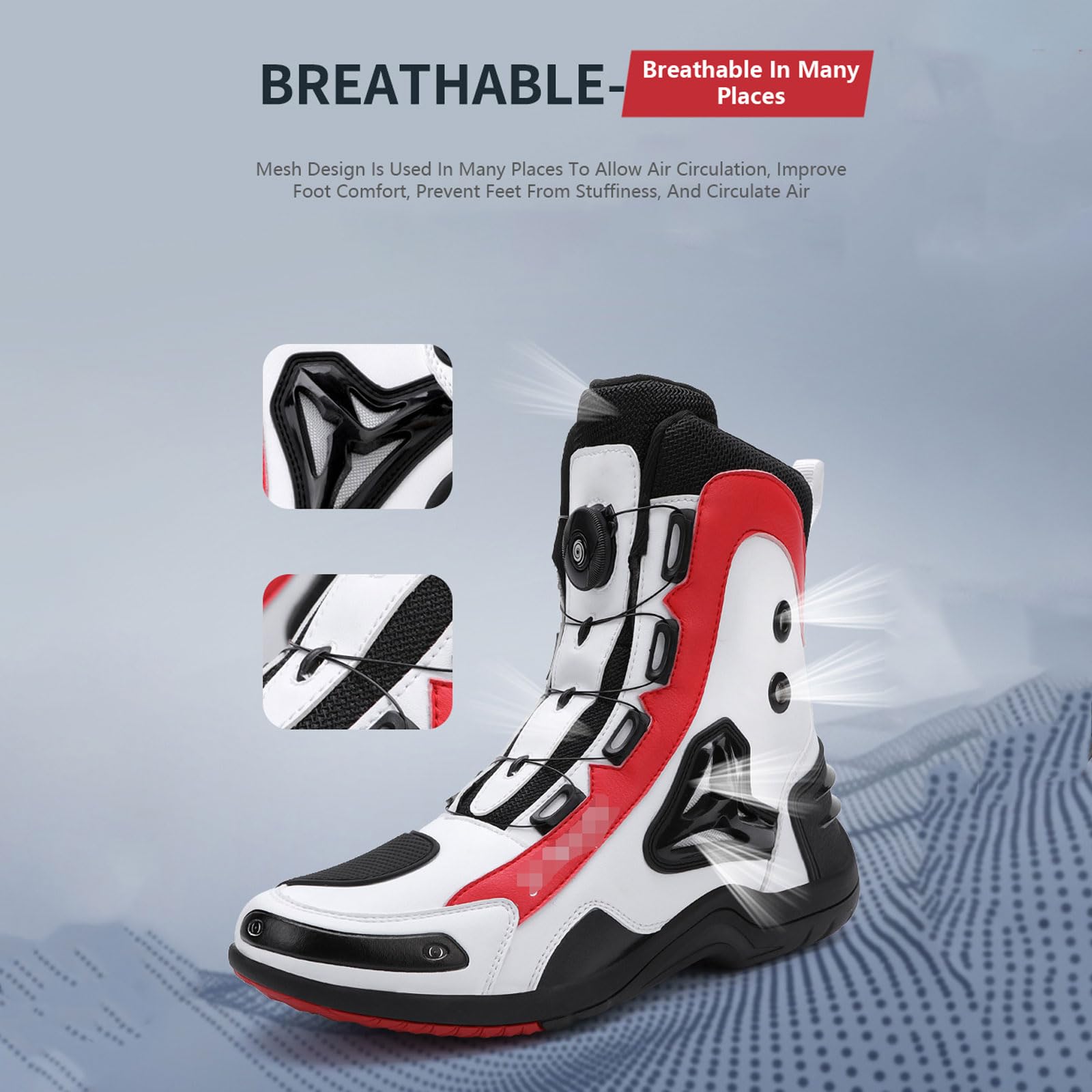 Chaussures De Moto DéContractéEs AntidéRapantes Chaussure Moto Femme Chaussures De Moto De Rallye Tout-Terrain Semelle AntidéRapante DéContracté Classiques Femme