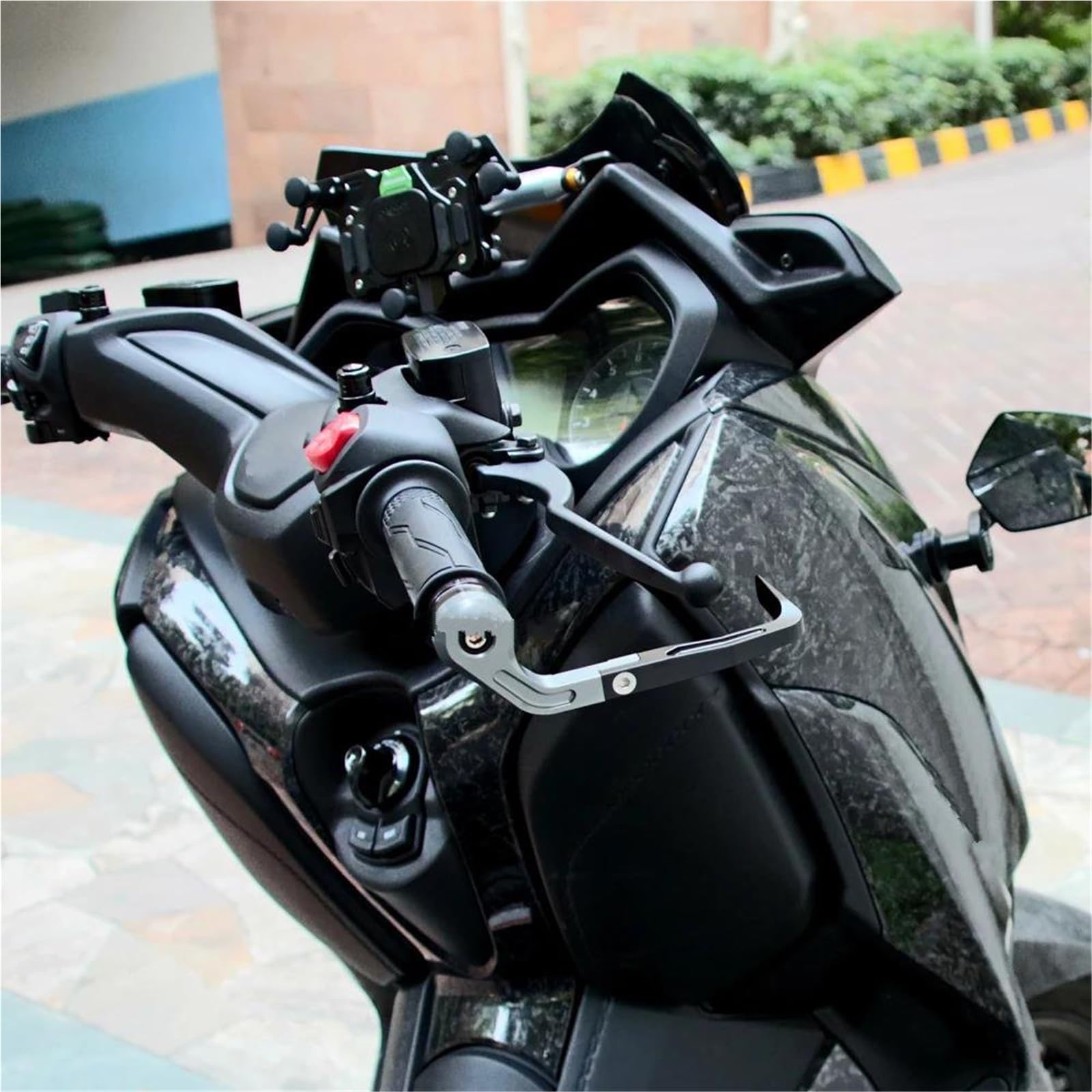 Protector Palanca Manillar Aluminio CNC Universal Motocicleta Manos para Yamaha Xmax 125 250 300 400(Type B)