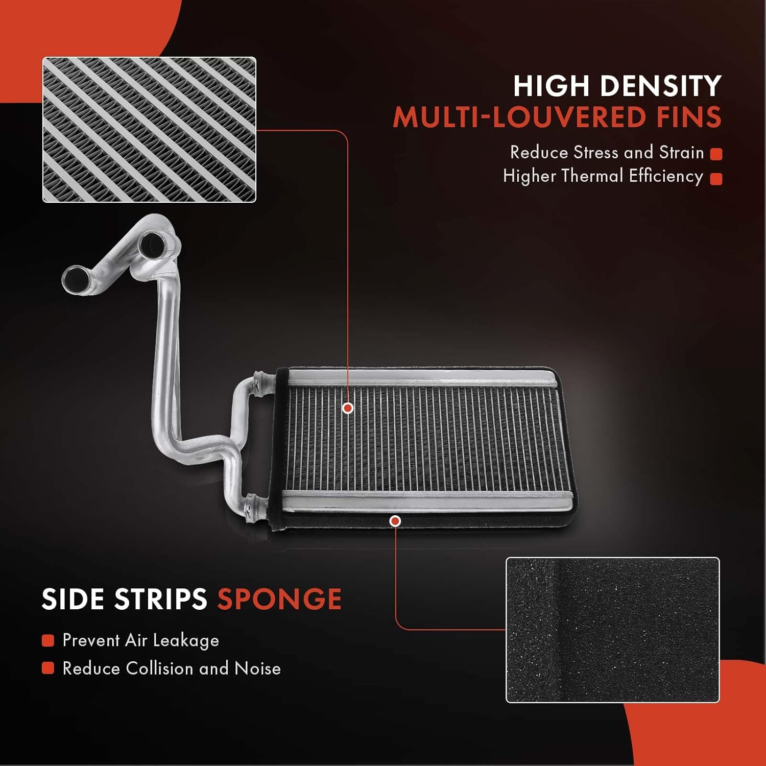 A-Premium HVAC Heater Core Compatible with Lexus GS300 2000-2005, GS400 2000-2000, GS430 2001-2005, SC430 2002-2010, Convertible, Sedan, Replace# 87107-30530