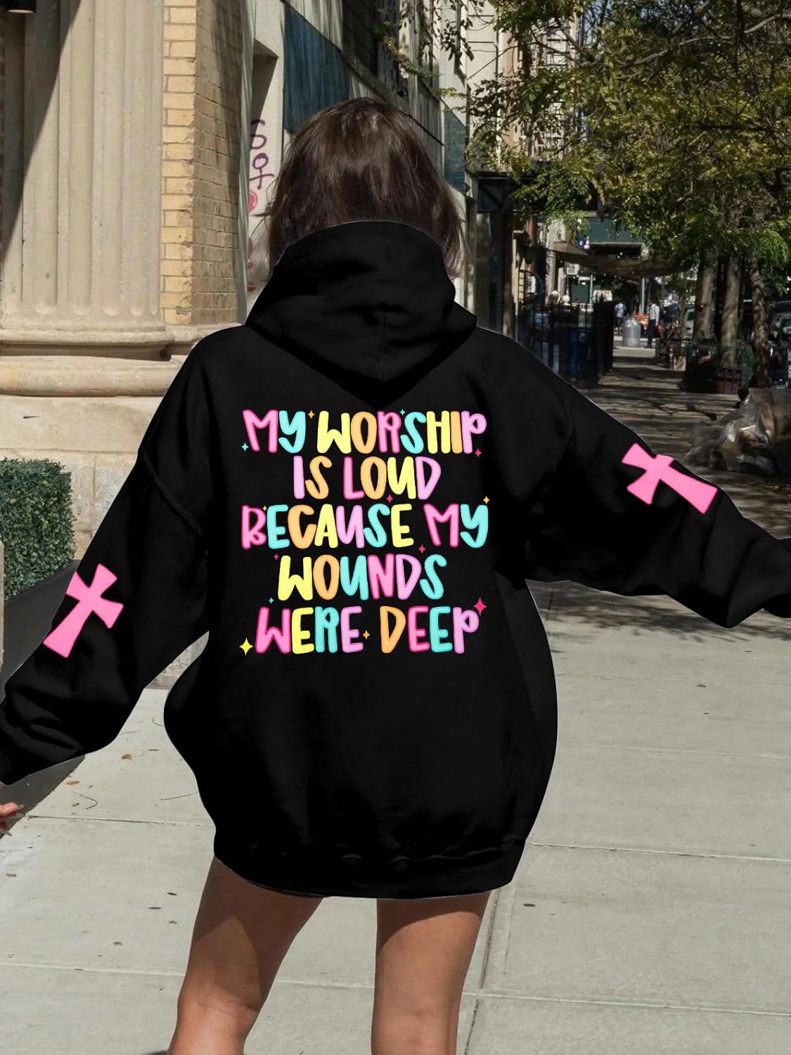 UNIQUEONE Christian Sweatshirts for Women Jesus Faith god Hoodies Religious Graphic Tee Inspirational Pullover - Image 3