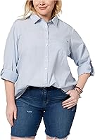 Vista 1 de Tommy Hilfiger Camisa con cuello de botón para mujer con mangas ajustables