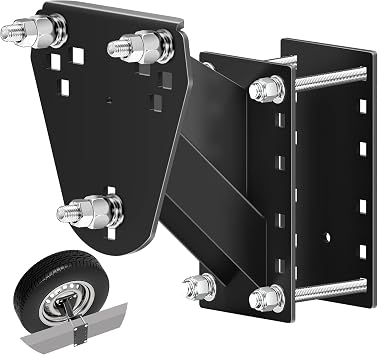 Trailer Spare Tire Mount for Utility Trailer Accessories,Rv Spare Tire Mount,Spare Tire Carrier Fits 4 & 5 & 6 & 8 Lugs Trailer Wheels on 4",4.25" 4.5,4.75,5",5.32" 5.5" or 6.5" Bolt Patterns