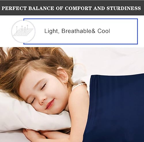 Miniatura 3 de Sábana sensorial para niños, manta de compresión con peso de presión reducida para mantener un sueño agradable y cómodo con poliéster ligero y