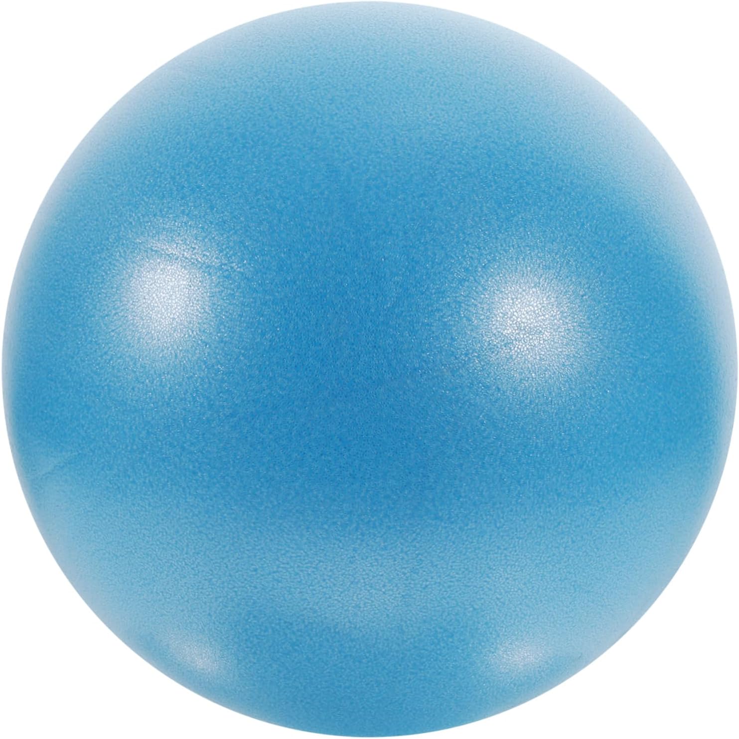Small Core Ball for Yoga and Durable PVC Gym Exercise Ball with Pump Portable Stability Trainer for Home Workout Physical Therapy and Pregnancy Strengthening Blue