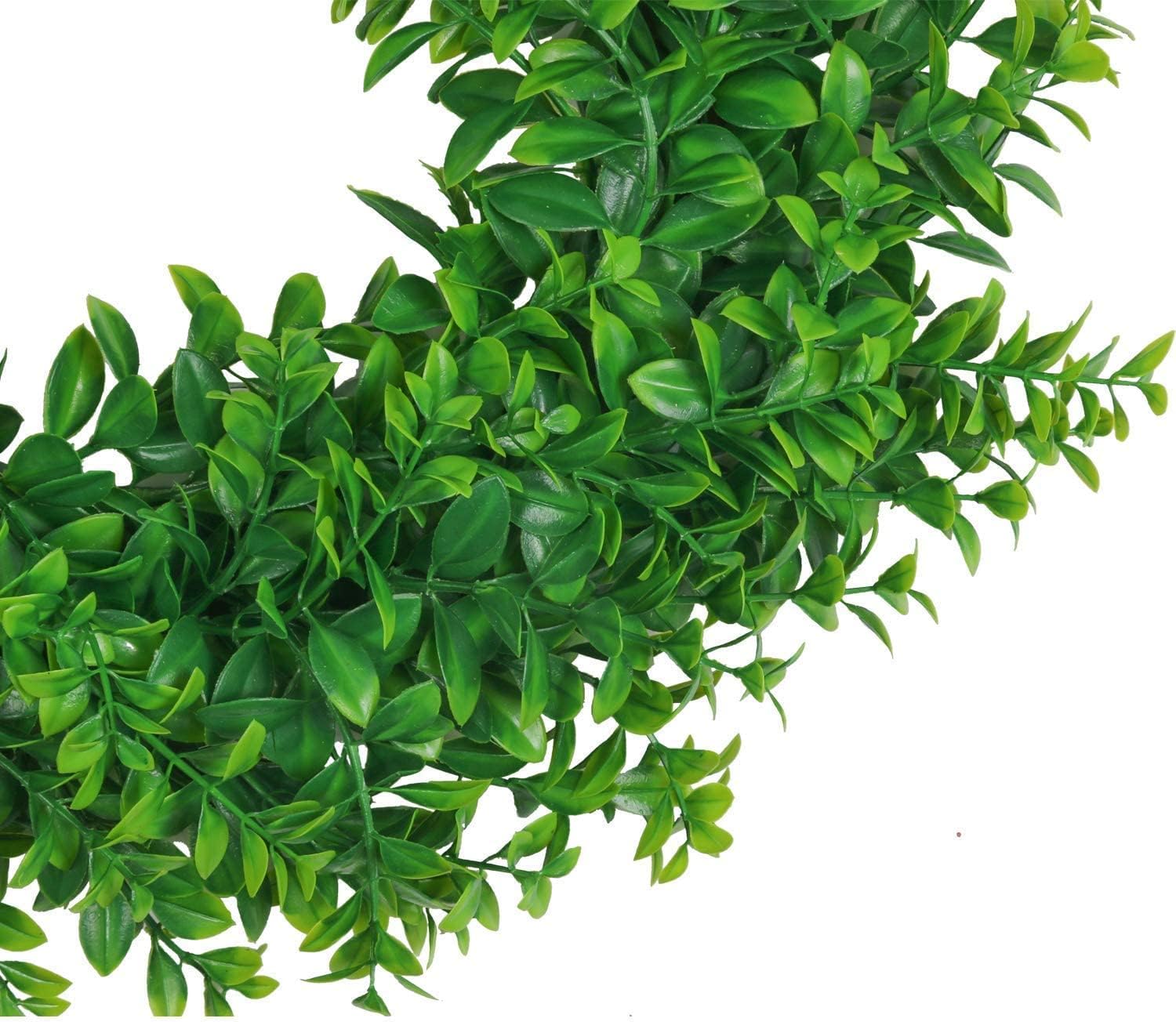 U'Artlines 2Pack 17" Front Door Wreaths Artificial Spring Summer Greenery Hanging Garland for Home Wedding Wall Window Decoration (17'' Boxwood,2)