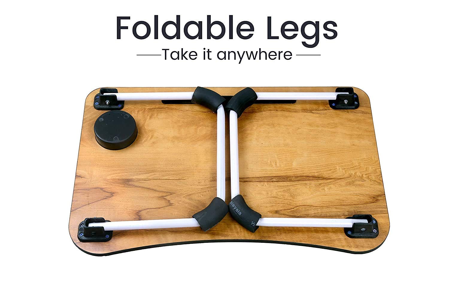 Sorfity Foldable Laptop Bed Table Lap Desk Stand, Serving Tray Dining Table with Slot, Notebook Stand Holder, Bed Tray Laptop Desk for Eating Breakfast, Working, Watching Movie on Bed/Couch/Sofa/Floor 2