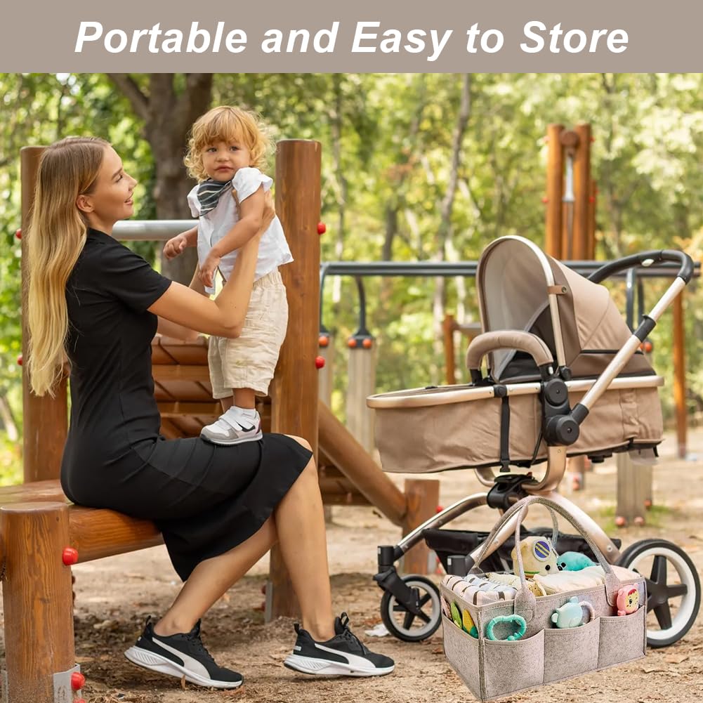 Cesta Organizadora Bebe, Organizador Pañales para Bebé, Pañal Para Bebé, Cesta Almacenamiento Portátil para Cambiar Pañales