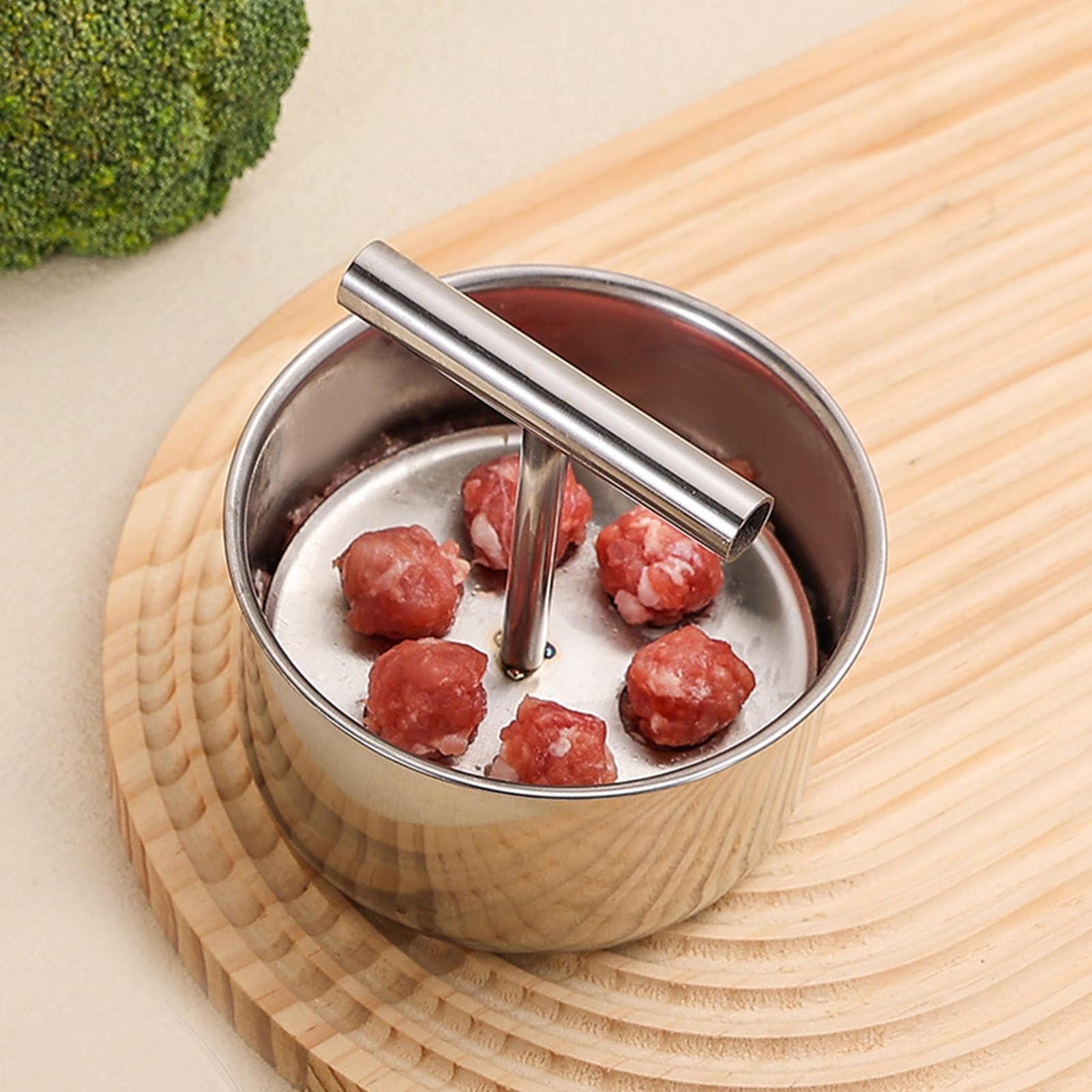 Fleischbällchenmacher, Edelstahl Fleischbällchenform, Antihaft Fleischbällchen Herstellung Werkzeuge, 6 Loch Fleischbällchen Maker, 12 Loch Fleischbällchenform, Küche Fleischbällchen Gadget